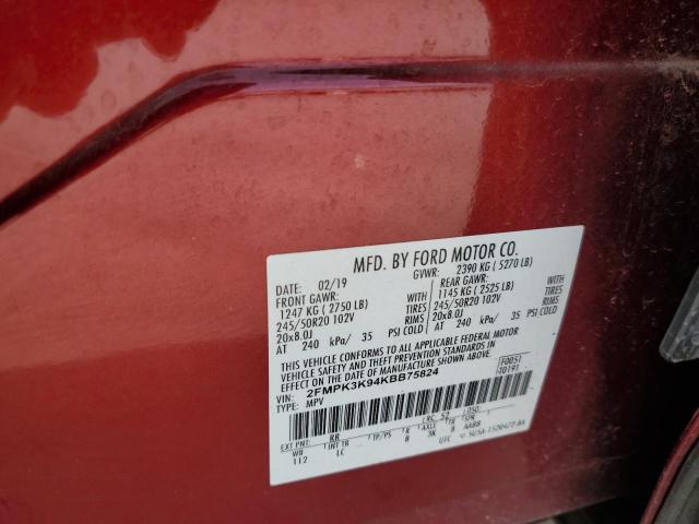 2019 FORD EDGE TITAN 2FMPK3K94KBB75824