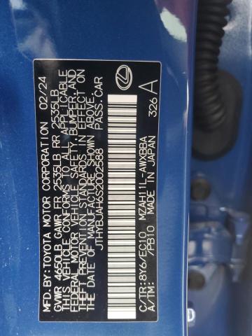 2025 LEXUS UX 300H BA JTHYBJAH6S2002588