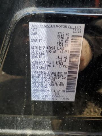 2019 INFINITI QX60 LUXE 5N1DL0MN5KC535238