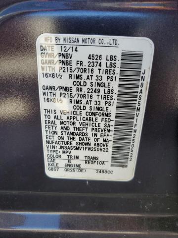 2015 NISSAN ROGUE SELE - JN8AS5MV1FW250522