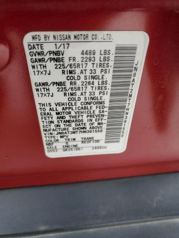 2017 NISSAN ROGUE S - JN8AT2MT7HW391558