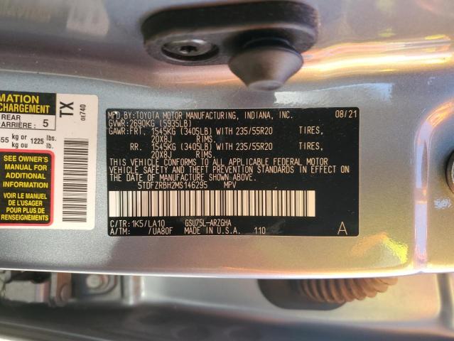 2021 TOYOTA HIGHLANDER - 5TDFZRBH2MS146295