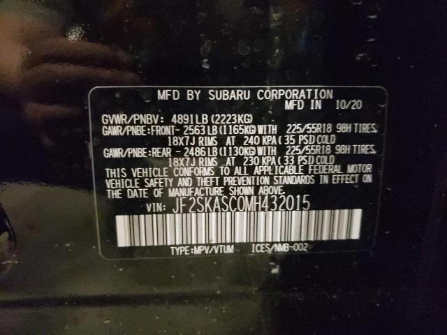 2021 SUBARU FORESTER L - JF2SKASC0MH432015