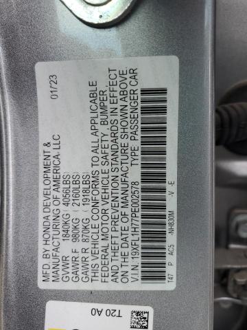 19XFL1H77PE002578 2023 HONDA CIVIC