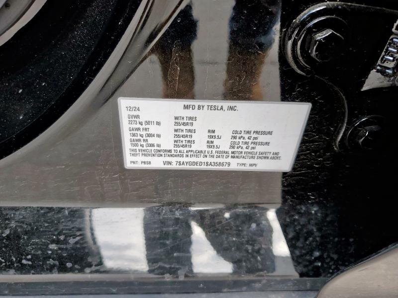 2025 TESLA MODEL Y - 7SAYGDED1SA358679