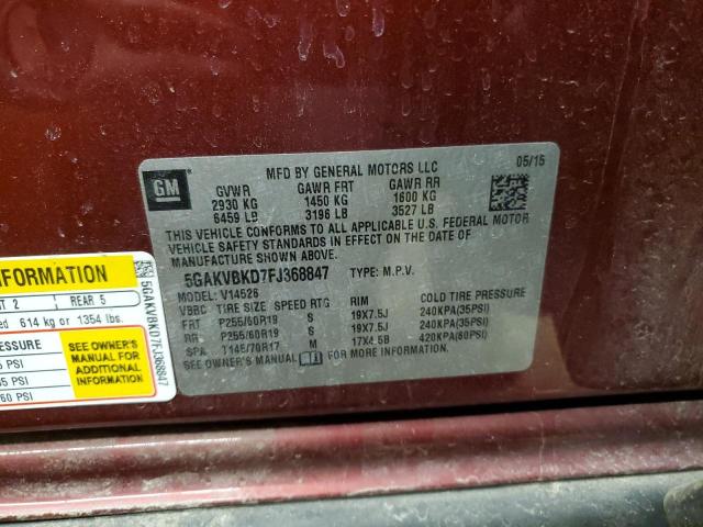 2015 BUICK ENCLAVE - 5GAKVBKD7FJ368847