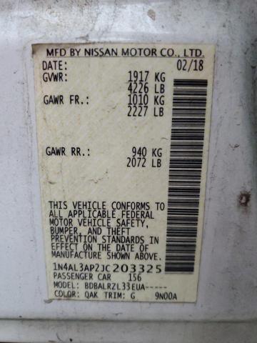 2018 NISSAN ALTIMA 2.5 - 1N4AL3AP2JC203325