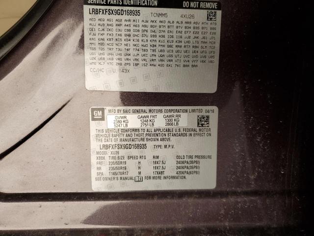 2016 BUICK ENVISION P LRBFXFSX9GD168935