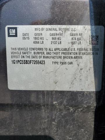 2015 CHEVROLET CRUZE LT - 1G1PC5SB3F7268423