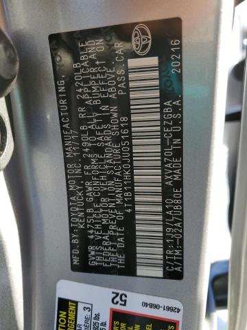 2018 TOYOTA CAMRY L 4T1B11HK0JU051618