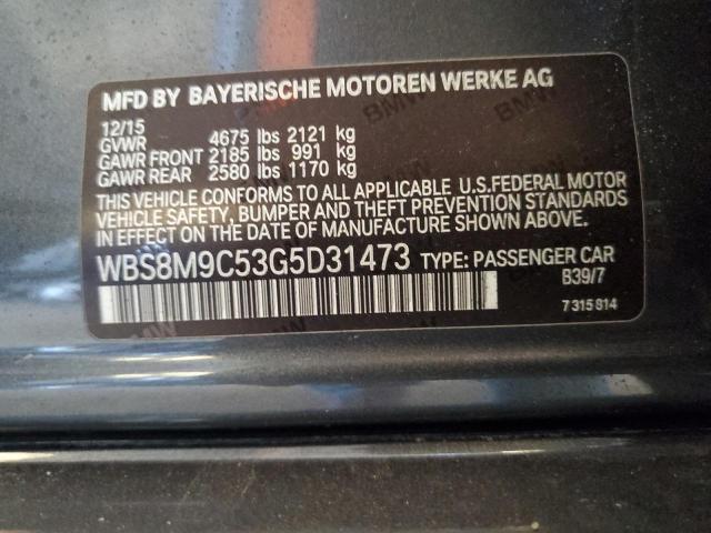2016 BMW M3 WBS8M9C53G5D31473