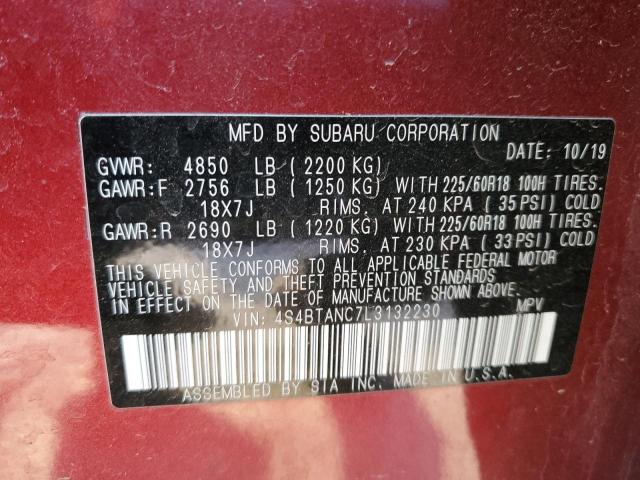 2020 SUBARU OUTBACK LI - 4S4BTANC7L3132230