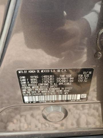 2016 HONDA HR-V EX 3CZRU5H51GM727870