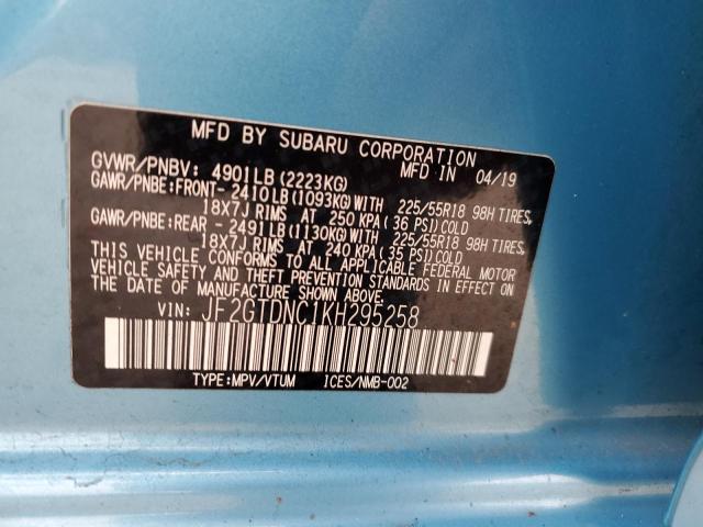 2019 SUBARU CROSSTREK - JF2GTDNC1KH295258