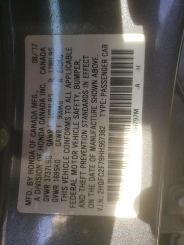 2017 HONDA CIVIC EX - 2HGFC2F79HH567382