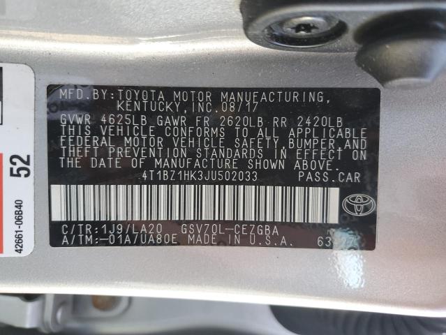 2018 TOYOTA CAMRY XSE - 4T1BZ1HK3JU502033