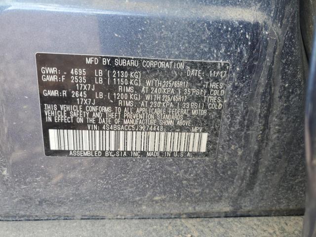2018 SUBARU OUTBACK 2. - 4S4BSACC5J3274448