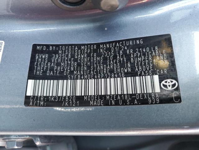 2024 TOYOTA COROLLA LE - 5YFB4MDE4RP128416