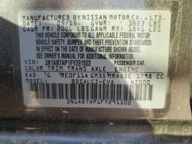 2015 NISSAN SENTRA S - 3N1AB7AP1FY291502