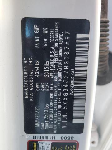 2022 KIA K5 EX - 5XXG34J27NG087897