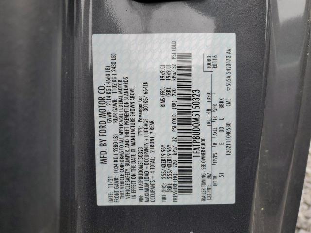 2021 FORD MUSTANG - 1FATP8UD0M5150323