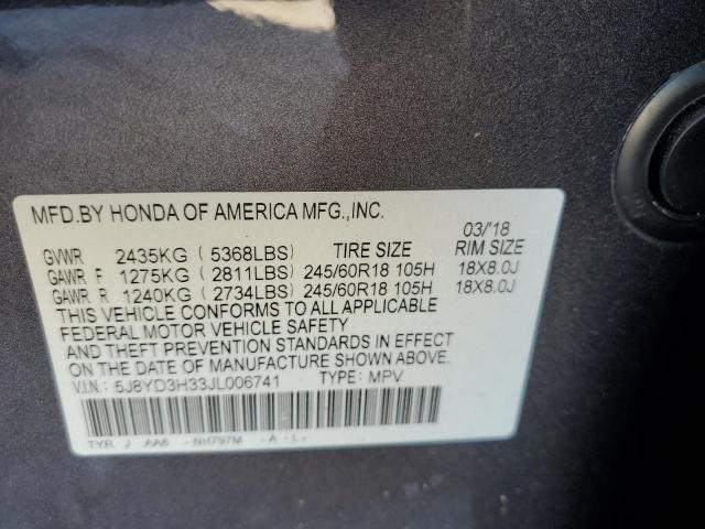 2018 ACURA MDX - 5J8YD3H33JL006741