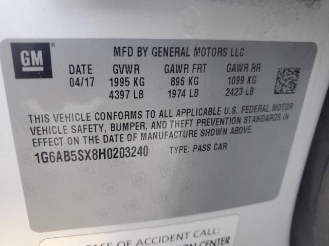 2017 CADILLAC ATS LUXURY - 1G6AB5SX8H0203240