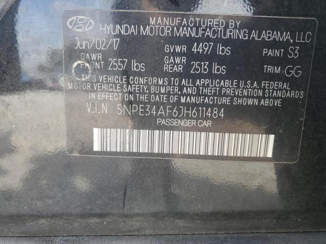 2018 HYUNDAI SONATA SPO 5NPE34AF6JH611484