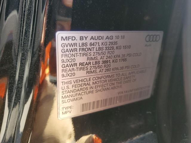 2019 AUDI Q8 PREMIUM - WA1AVAF1XKD012738