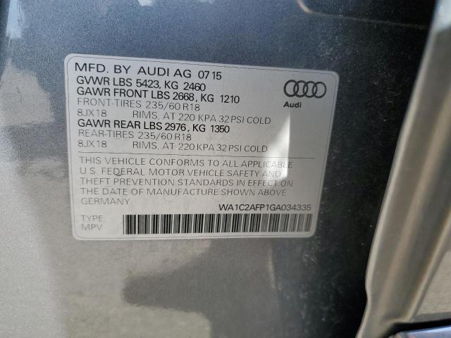 2016 AUDI Q5 PREMIUM - WA1C2AFP1GA034335
