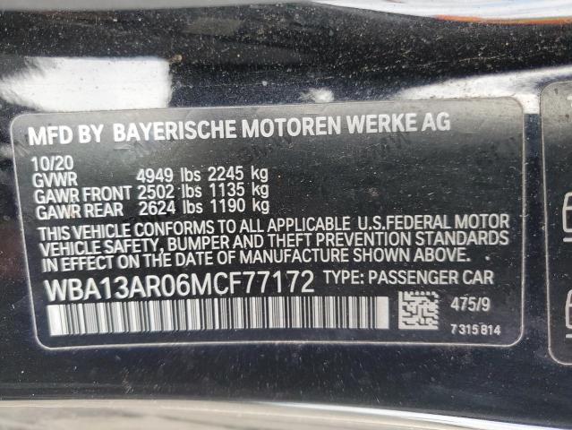 2021 BMW M440XI WBA13AR06MCF77172