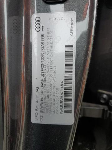 2022 AUDI E-TRON GT WAUEJBFW6N7000932