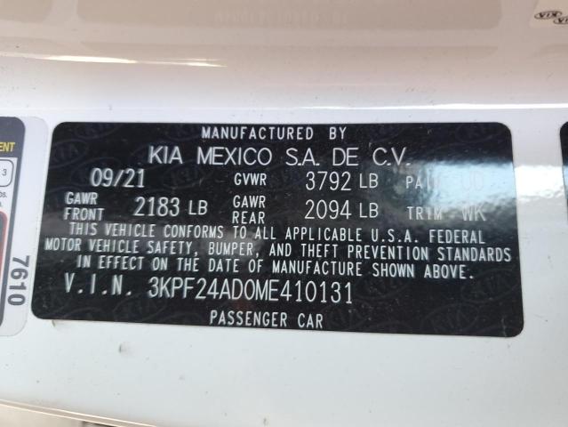 2021 KIA FORTE FE - 3KPF24AD0ME410131