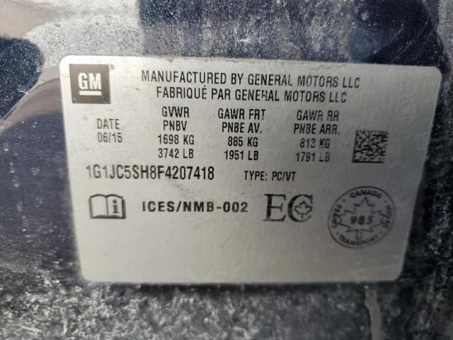 2015 CHEVROLET SONIC LT 1G1JC5SH8F4207418