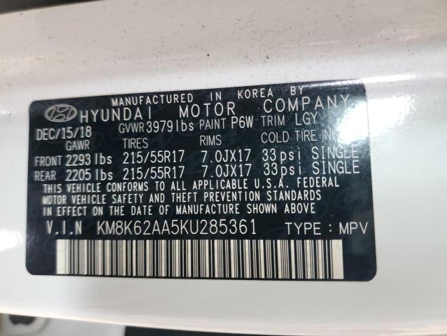 2019 HYUNDAI KONA SEL - KM8K62AA5KU285361