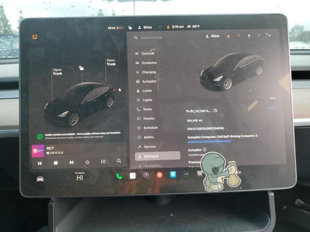 2022 TESLA MODEL 3 - 5YJ3E1EA2NF234039