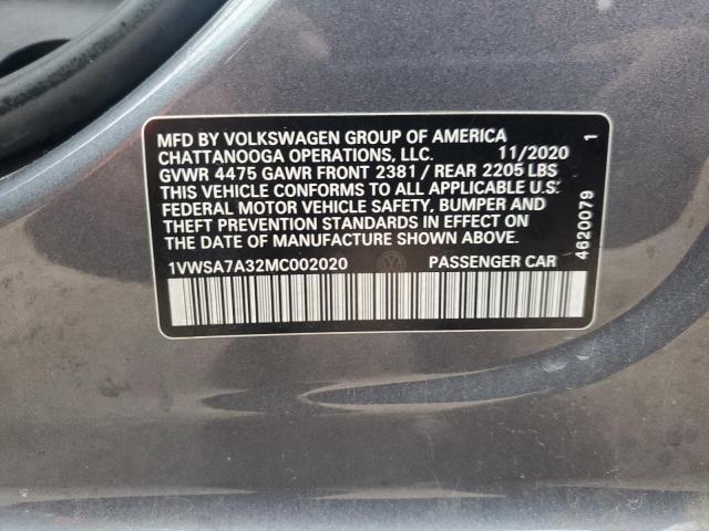 2021 VOLKSWAGEN PASSAT SE - 1VWSA7A32MC002020