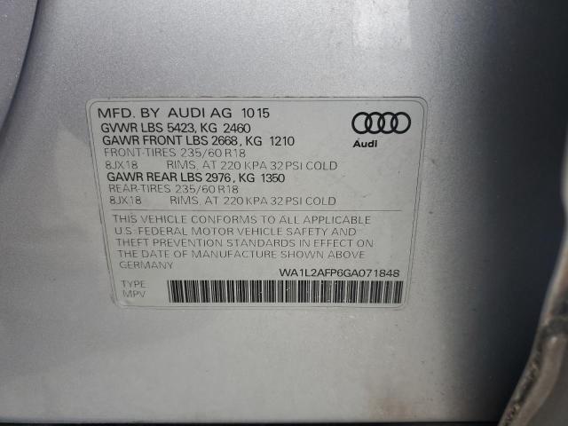 2016 AUDI Q5 PREMIUM - WA1L2AFP6GA071848