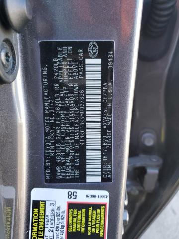 2021 TOYOTA CAMRY XSE - 4T1K61BK5MU027636