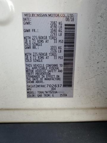 2019 NISSAN ROGUE - 5N1AT2MT4KC702637