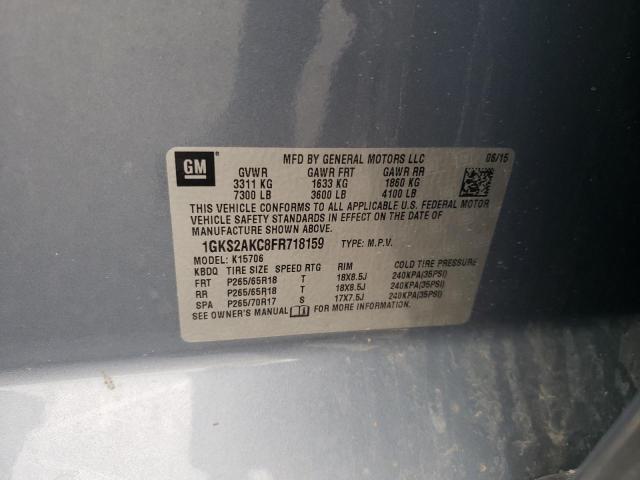 2015 GMC YUKON SLE 1GKS2AKC8FR718159
