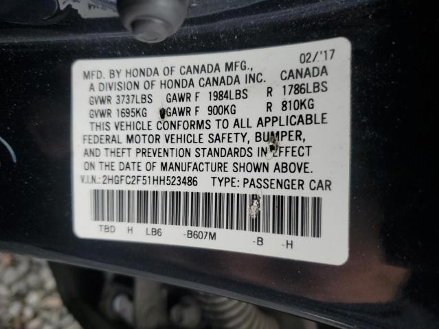 2017 HONDA CIVIC LX - 2HGFC2F51HH523486