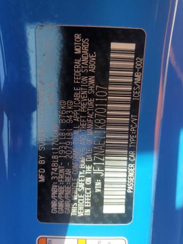 2019 TOYOTA 86 GT JF1ZNAE11K8701107