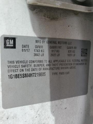 2017 CHEVROLET CRUZE LT - 1G1BE5SM4H7219806