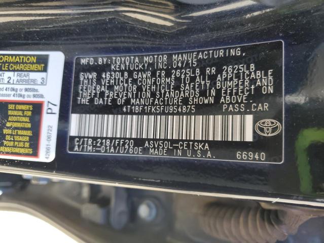 2015 TOYOTA CAMRY LE - 4T1BF1FK5FU954875