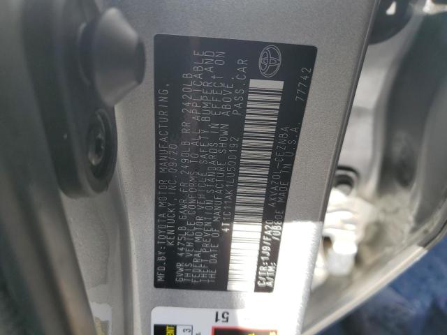 2020 TOYOTA CAMRY LE - 4T1C11AK1LU500192