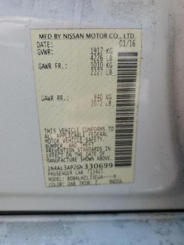 2016 NISSAN ALTIMA 2.5 - 1N4AL3AP2GN330699