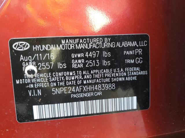 2017 HYUNDAI SONATA SE - 5NPE24AFXHH483988