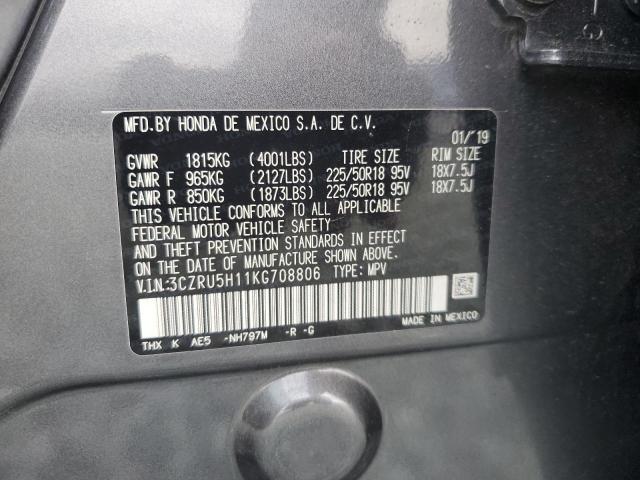 2019 HONDA HR-V SPORT 3CZRU5H11KG708806
