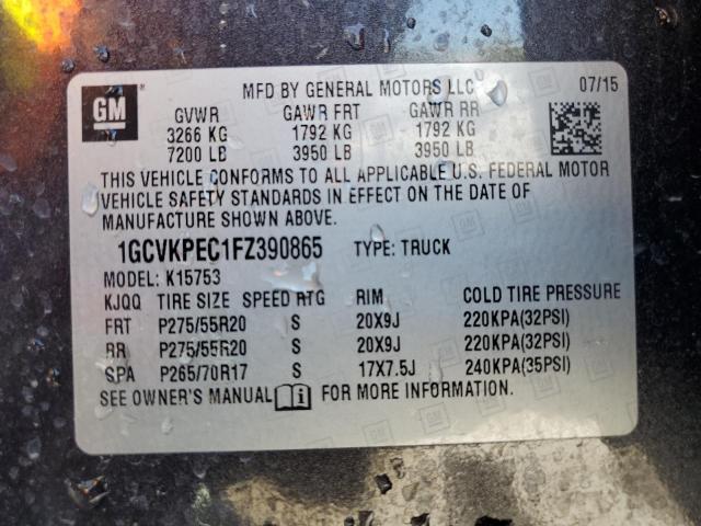 2015 CHEVROLET SILVERADO - 1GCVKPEC1FZ390865